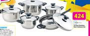 Mainstays 10-Piece Stainless Steel Cookware Set
