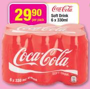 Coca-Cola Soft Drink - 6 x 330ml