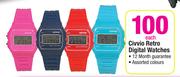 Civvio Retro Digital Watches Assorted Colours-Each