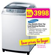 Samsung 13Kg Metallic Silver Top Load Washing Machine WA13F5S4UWA/F