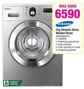 Samsung 7Kg Metallic Silver Washer/Dryer WD0704REU/XFA
