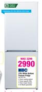 KIC 276ltr White Bottom Freezer Fridge-KBF 630/1 WH