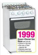 Ocean 4 Burner Gas Stove WHT OGS148