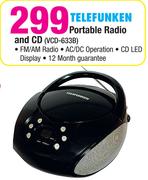 Telefunken Portable Radio And CD VCD-633B