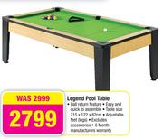 Legend Pool Table