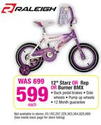 Raleigh 12" Starz Or Rep Or Burner BMX