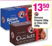 Bakers Romany Creams 200gm Or Choc-Kits 200gm-Each