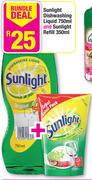 Sunlight Dishwashing Liquid-750ml & Sunlight Refill-350ml