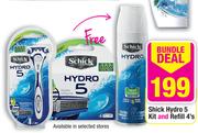 Shick Hydro 5 Kit And Refill 4's Pack