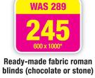 Ready-Made Fabric Roman Blinds(Chocolate Or Stone) 600x1000mm