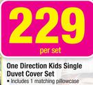 One Direction Kids Single Duvet Cover Set-Per Set