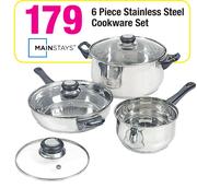 Mainstays 6 Piece Stainless Steel Cookware Set
