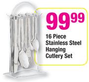 16 Piece Stainless Steel Hanging Cutlery Set