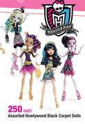 Assorted Howlywood Black Carpet Dolls Each