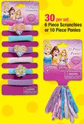 Disney 6 Piece Scrunchies Or 10 Piece Ponies-Per Set