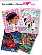 Assorted Fleece Throws-Each