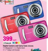 Polaroid Kidz Digital Camera And Carry Case PDC220-Each