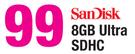 Sandisk 8GB Ultra SDHC