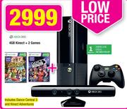 XBOX 360 4GB Kinect + 2 Games