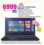 Intel Core I3 Touch Screen Notebook ENTE69CXP