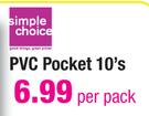 Simple Choice PVC Pocket-10's Per Pack