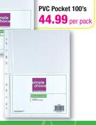 Simple Choice PVC Pocket-100's Per Pack