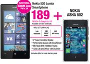 Nokia 520 Lumia Smartphone+Nokia Asha 502-On Straight Up 100