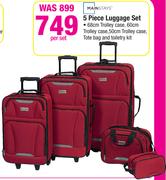 Mainstays 5 Piece Luggage Set-Per Set