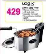 Logik 3ltr Oval Deep Fryer