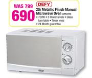 Defy 20Ltr Metallic Finish Manual Microwave Oven DMO349