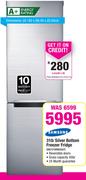 Samsung 310Ltr Silver Bottom Freezer Fridge RB31FSRNDSA/F
