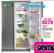 Defy 556Ltr Metallic Silver Side by Side Fridge DFF404