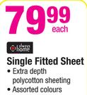 Always Home Single Fitted Sheet Each