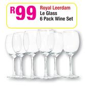 Royal Leerdam Le Glass 6 Pack Wine Set
