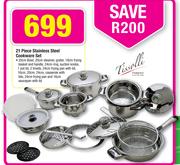 Tissolli 21-Piece Stainless Steel Cookware Set