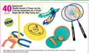Sportscraft Shuttle Smash, 2 Player Jai-Lite, 2 Person Horseshoe Set, 2 Player Magic Mit Or 100g Fly