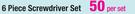 Stramm 6 Piece Screwdriver Set-Per Set