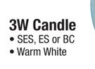Eurolux 3W Candle-Each
