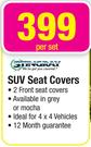 Stingray SUV Seat Covers-Per Set