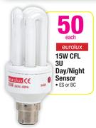 Eurolux 15W CFL 3U Day/Night Sensor-Each