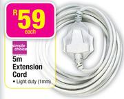 Simple Choice 5m Extension Cord-Each
