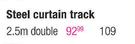 Double Steel Curtain Track-2.5m