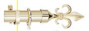 38mm Aluminium Curtain Rods (Brass) -1.5m 