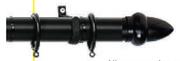 38mm Aluminium Curtain Rods (Bronze & Black) -2.5m 