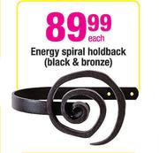 Energy Spiral Holdback (Black & Bronze)-Each