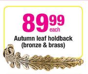 Autumn Leaf Holdback (Bronze & Brass)-Each