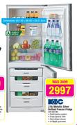 KIC 276Ltr Metallic Silver Bottom Freezer Fridge