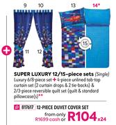 Let's Shop Super Luxury 12 Piece Duvet Cover Set (Single) Plus Gift Set