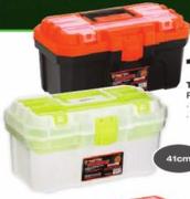 Tactix Plastic Toolbox 41cm Assorted-Each