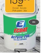 Ecoat Acrylic PVA Paint-20Ltr Each